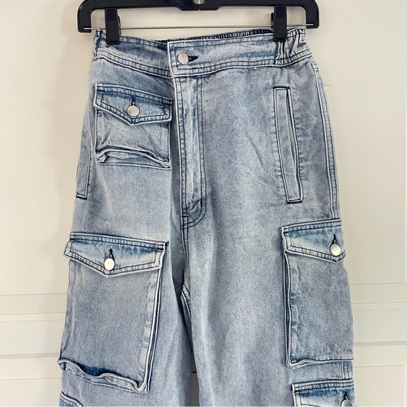New! EB Denim Rain Wash Cargo Pants Size XS 26766 - Picture 5 of 12